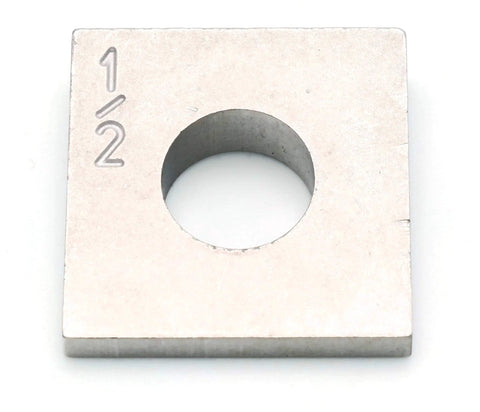 Beveled Square Washer 304 Stainless Steel with 1/2 inch marking for vibration resistant fastening
