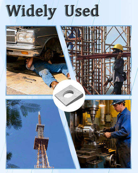 24 Beveled Half Inch ID Square Washers Galvanized Steel Leveling Wood And Metal widely used in automotive and construction industries