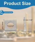 Beveled Square Washers M10 Stainless Steel Shim Leveling Wedge Washers Silver dimensions and thickness display