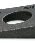 Beveled Square Washers Plain Malleable Iron 3/8 To 1-1/2 Inch, side view showing hole and angled design.