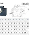 Diagram of BF12 end support specifications for Ball Screw CNC Parts SFU1605 ballscrew 16mm 1550mm with Metal Deflector.