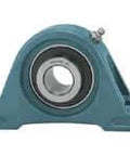 3.25 in Medium Set-screw Pillow Block Bearing, Single Unit, 3-1/4 in Housing Mounted Shaft Support with Locking Clamp for Conveyor