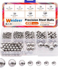 490Pcs Bicycle Bearing Balls Kit Six Sizes Precision Chrome Steel Balls Assortment Mixing Kit For Bicycle Bearings in a box