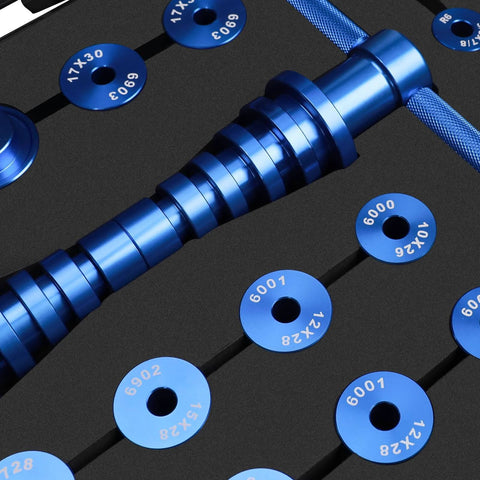 Bicycle Bearing Press Set with blue anodized tools, Bike Tools for Wheels/Hub BB Axis Installation Universal Repair Kit