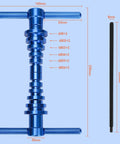 Bicycle Bearing Press Set, Bike Tools for Wheels/Hub BB Axis Installation Universal Repair Kit in blue with spindle dimensions