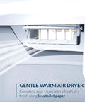 USPA Pro Modern Bidet Seat With Heated Seat And Dryer, showing warm air dryer feature, close-up view