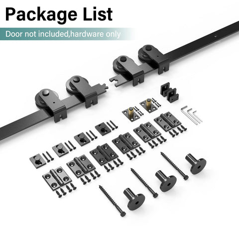 Bifold Barn Door Hardware Kit 48 Inch Track Heavy Duty Sliding System For Up To Four Eleven And A Half Inch Panels With Forty