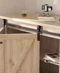 Mini Bifold Barn Door Hardware Kit 30 Inch Sliding Track for Closet Cabinet Fits Up To Two Folding 13 Inch Door Panels