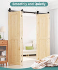 Bifold Barn Door Hardware Kit 48 Inch Track Heavy Duty Sliding System For Up To Four Eleven And A Half Inch Panels Installed