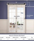 52 inch Bifold Barn Door Hardware Track Kit for Two 24 inch Closet Doors installed, showing measurements and clearances, no door included