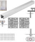 Bifold Door Hardware Kits with 36-inch aluminum track, hinges, screws, and pivots for folding closet and indoor use