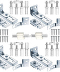 Bifold Door Hardware kit for 7/8" to 1" Track, Bifold Door Installation and Repair Parts (4-Sets Bifold Door Hardware kit) with pivots, wheels, screws