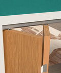 96 inch Bifold Door Hardware Kit installed with track and hinges on closet folding door for smooth operation and support