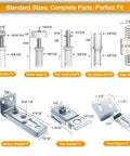 Bifold Door Hardware kit for 7/8" to 1" Track, Bifold Door Installation and Repair Parts illustration with brackets and pivots
