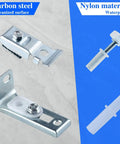 Bifold Door Hardware Kit 2 Pack Bi-fold Sliding Closet Door Hardware Kit Includes Top and Bottom Brackets, pivots in carbon steel and nylon