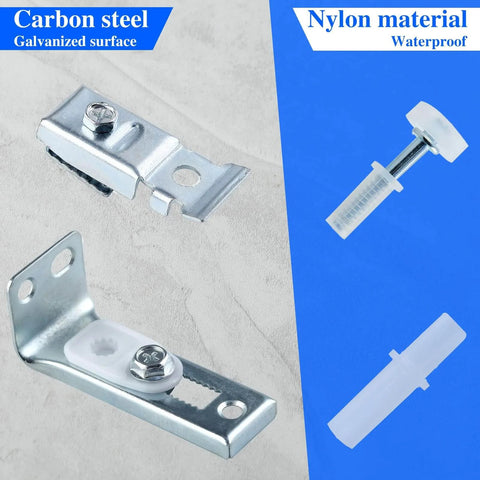 Bifold Door Hardware Kit 2 Pack Bi-fold Sliding Closet Door Hardware Kit Includes Top and Bottom Brackets, pivots in carbon steel and nylon