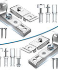 Closet bifold door hardware repair kit 2 pack with sliding and bi folding door components, includes brackets and pivots