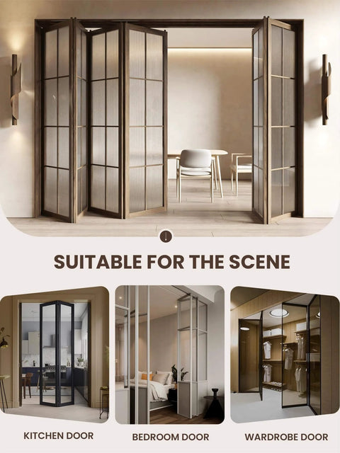 Bifold Door Hardware Repair Kit - 2 Pack Bi-fold Sliding Closet Door Hardware Kit for 7/8" to 1" Track in various room setups