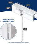 Diagram of Two Pack Bifold Door Lock Child And Pet Proof Tool Free Install Clear Polycarbonate Fits 1 3 8 Inches Thick Wood Doors.