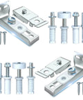 Closet bifold door hardware repair kit 2 pack with sliding and bi folding door components, includes top and bottom brackets and pivots