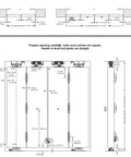 Installation diagram for 60 Inch Bifold Door Hardware Kit For Four Doors Aluminum Top Mounted Sliding Barn Door Hardware