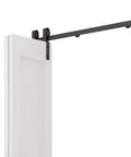 43 Inch Bi Folding Sliding Barn Door Hardware Kit for Two Doors Heavy Duty Side Mounted Bifold Door System with Two Rollers
