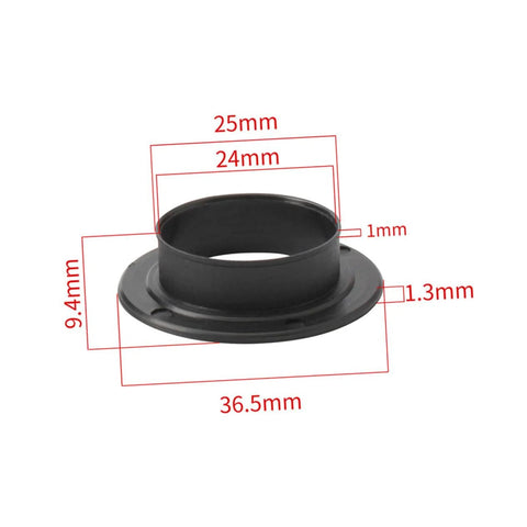 Two Pack Black Axle Protection Covers for Bike Bearings Dust Covers Easy to Install Fits Crankshaft Prevents Thread Damage, dimensions shown