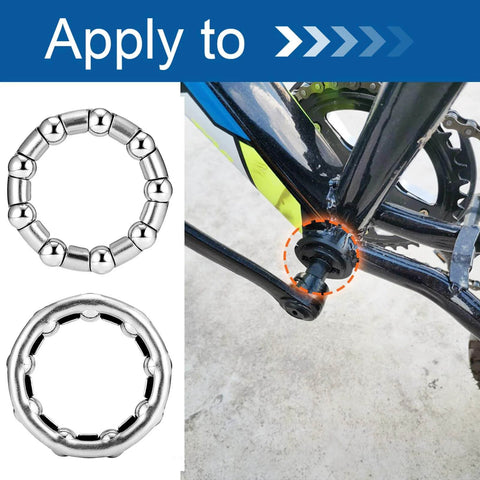 Bike Ball Bearing Retainer Set 5/16 Inch Ball Bearings For Bicycle Crank Bottom Bracket Replacement 4 pcs image.