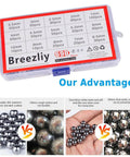 Bike Bearing Balls Kit 690 Piece Set With 15 Metric Sizes From 1mm To 10mm 304 Stainless Steel Precision Balls in labeled case