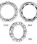 Bike Ball Bearing Retainer Set 5/16 Inch Ball Bearings For Bicycle Crank Bottom Bracket Replacement, front, back, side view