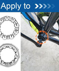 Bike Ball Crank Bearing Retainer One Quarter Inch With Nine Balls shown next to bike crank installation view