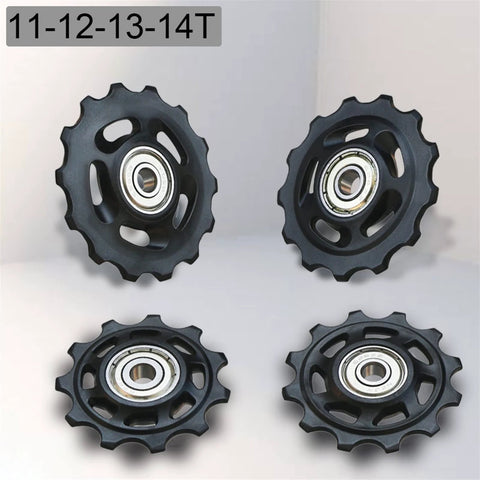 Pulley Road Bike Jockey Rear Derailleur Pulley Roller for Repair Kit Bearing Mountain Bike Rear Idler 11T-2PCS, close-up view