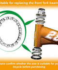 5 By 32 Inch 16 Balls Stainless Steel Bike Headset Bearings Set Of 4 Pieces shown for mountain bikes assembly