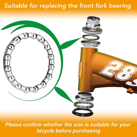 5 By 32 Inch 16 Balls Stainless Steel Bike Headset Bearings Set Of 4 Pieces shown for mountain bikes assembly