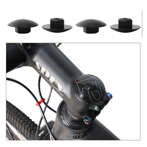 Bike Headset Cap Top Cover Waterproof Dustproof Rubber Spacer For M6 Inside Hex Screws installed on MTB bike stem