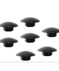 Black bike headset cap top cover waterproof dustproof rubber spacer for M6 hex screws, shown in a 5 pack for MTB and road bikes.