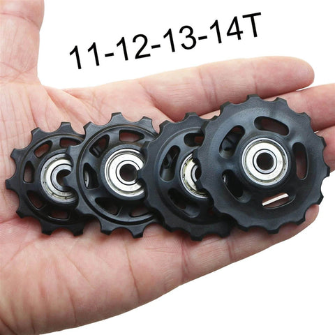 Pulley Road Bike Jockey Rear Derailleur Pulley Roller for Repair Kit Bearing Mountain Bike Rear Idler ( Color : 11T-2PCS )