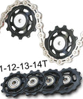 Close-up of Pulley Road Bike Jockey Rear Derailleur Pulley Roller for Repair Kit Bearing Mountain Bike Rear Idler, 11T-2PCS.