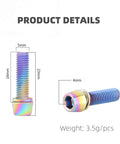 Product details of SUKOUSRAM 6 PCS Bike Stem Bolts M5*18mm Hex Head Titanium Alloy Screw Bolts for Road Mountain Bicycle Stems (Purple)