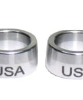 Premium Engraved 6061 Billet Intermediate Shaft Bushings for Dodge Ram 2003 to 2019, USA-marked aluminum pair
