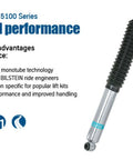 Bilstein 33-238319 5100 Series Rear Shock Absorber for Silverado 1500 and Sierra 1500 2014 2018 Fits 0-1 Inch Rear Lift Monotube Design