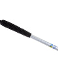 Bilstein 5100 Series Rear Shock Absorber For 2000 To 2005 Ford Excursion With 3 To 5 Inch Rear Lift Monotube Design Delivers Fade Free Performance And A Smooth Ride For Daily Driving And Rugged Off Road Fun, showing side view with black boot and metal body