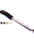 Bilstein 5100 Series Rear Shock for Toyota Tacoma 0-1 Inch Lift with components, silver monotube design, side view