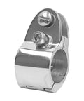 Bimini top hinged jaw rail mount, 25mm, marine-grade 316 stainless steel, front view