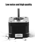 Front view of 42BYGH34 Bipolar Stepper Motor 1.8 Degree 12V 1.3A 0.30Nm for 3D printers showcasing low noise and high quality features.