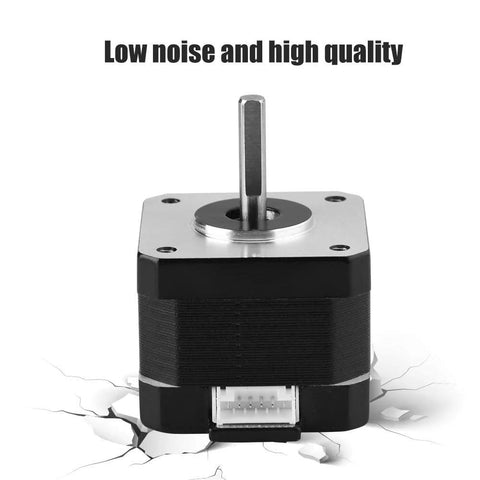 Front view of 42BYGH34 Bipolar Stepper Motor 1.8 Degree 12V 1.3A 0.30Nm for 3D printers showcasing low noise and high quality features.