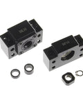 ✝️ 2pcs Ballscrew End Supports 1pcs BK10 Fixed Side + 1pcs BF10 for CNC Router Parts RM / SFU1204 Ballscrew 1204, carbon steel