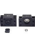 Black BK10 and BF10 end supports for 350mm Ball Screw RM1204 SFU1204 End Processing Kit With Metal Ball Nut, DIY use.