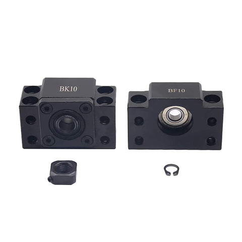 BK10 and BF10 supports for 23.62 Inch / 600mm Ball Screw RM1204 SFU1204 kit for CNC machines and 3D printers.