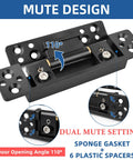 Ultra Thin 5 Inch Hidden Door Hinges for Secret Doors, 304 Stainless Steel, showing 110-degree silent opening mechanism